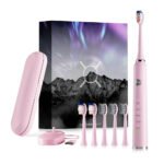 Elektrische Zahnbürste Pro / Schallzahnbürste / USB-Aufladbar / Wasserfest / 5 Programme / 6 Bürstenaufsätze / Mit Schutzhülle – Bild 3